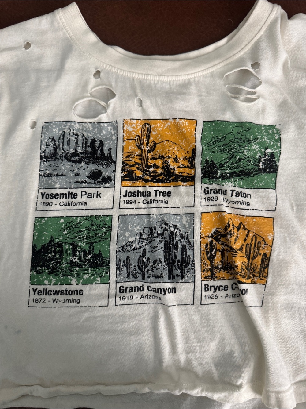 White National Parks Graphic Tee - Yosemite, Joshua Tree & More